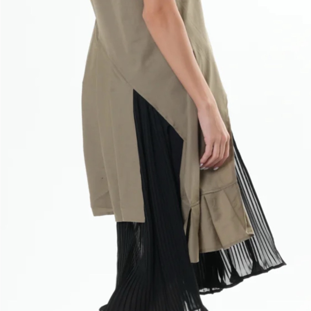 Chic Tan and Black High Low Dress/Tunic
Bonus for you, the necklace is included